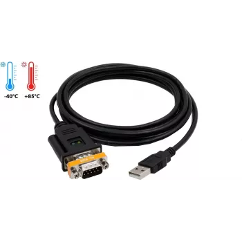EXSYS EX-1311-2T USB 2.0 na RS-232 sériový adaptérový kábel s FTDI čipsetom, 0,8 m, čierna