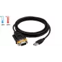 EXSYS EX-1311-2T USB 2.0 na RS-232 sériový adaptérový kábel s FTDI čipsetom, 0,8 m, čierna