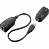 EXSYS EX-1441-2 Gigabit Ethernet extender cez koaxiálny kit, dosah 1000 m, kovové puzdro, čierny