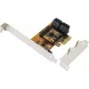 EXSYS EX-3517 7-port SATA III PCIe x2 radič karta - ASMedia ASM1062 + JMicron JMB575S, 6Gbps, low-profile držiak súčasťou