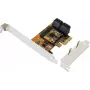 EXSYS EX-3517 7-port SATA III PCIe x2 radič karta - ASMedia ASM1062 + JMicron JMB575S, 6Gbps, low-profile držiak súčasťou