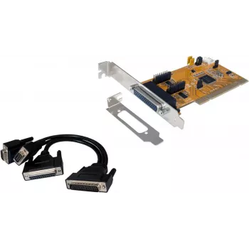 EXSYS EX-43360 PCI-X adaptér - 2x RS-232 sériový + 1x paralelný, MosChip, Low Profile