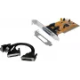 EXSYS EX-43360 PCI-X adaptér - 2x RS-232 sériový + 1x paralelný, MosChip, Low Profile