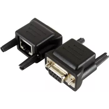 EXSYS EX-47960 RS-232 na RJ-45 sériový adaptér, DB9 konektor samec na RJ-45 konektor samica, Straight-Through-Pinout, čierny