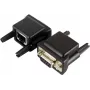 EXSYS EX-47961 RS-232 na RJ-45 konzolový kábel adaptér, DB9 konektor samec na RJ45 konektor samec, 1,8m, čierny