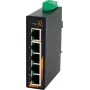 EXSYS EX-6200 5-portový priemyselný Ethernet switch, Unmanaged, 10/100Base-TX, DIN Rail, -40 až 75°C
