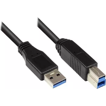 EXSYS EX-K1501 USB 3.2 Gen 1 kábel, USB-A na USB-B, 0,25 m, čierna