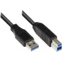 EXSYS EX-K1506 USB 3.2 Gen 1 kábel, 5 m, USB-A na USB-B, čierny