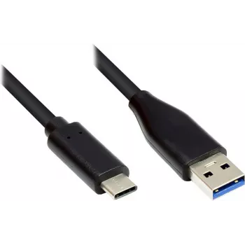 EXSYS EX-K1584-5.0 USB 3.2 Gen 1 kábel, USB-A na USB-C, 5 m, čierny