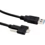 EXSYS EX-K1593V USB 3.2 Gen 2 kábel, USB-A na USB-C, 1m, čierna, 10Gbps, 60W nabíjanie