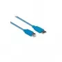 EXSYS EX-K1620-3 USB 3.2 Gen 1 kábel, 3 m, USB-A na USB-B, modrý