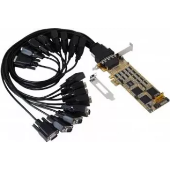 EXSYS PCIe 16-port RS-232 sériová karta so systémom SystemBase, 921,6 Kbps, 15KV ESD, Low Profile EX-44316-2