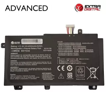 Extra Digital Advanced NB432592 náhradná batéria pre ASUS B31N1726 – 4550mAh, 11.52V Li-ion