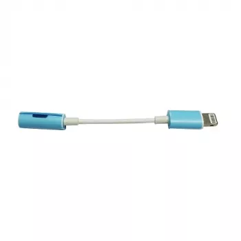 EXTRA DIGITAL Lightning na 3,5-mm slúchadlový adaptér – biely, 10 cm kábel, DAC, MFi kompatibilný