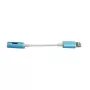 EXTRA DIGITAL Lightning na 3,5-mm slúchadlový adaptér – biely, 10 cm kábel, DAC, MFi kompatibilný
