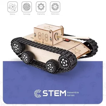 EXTRA DIGITAL drevená stavebnica elektrický tank, učebný model