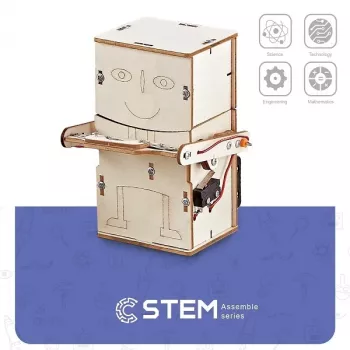 EXTRA DIGITAL drevená stavebnica robotická pokladnička, výukový model