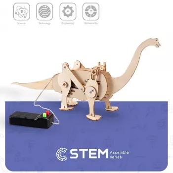 EXTRA DIGITAL drevená stavebnica bežiaci dinosaurus, učebný model