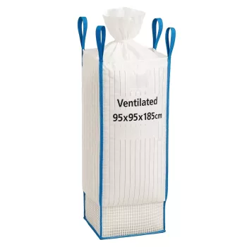 EXTRALINK Big Bag 95x95x185cm 1200kg s výsypným hrdlom | vetrané FIBC