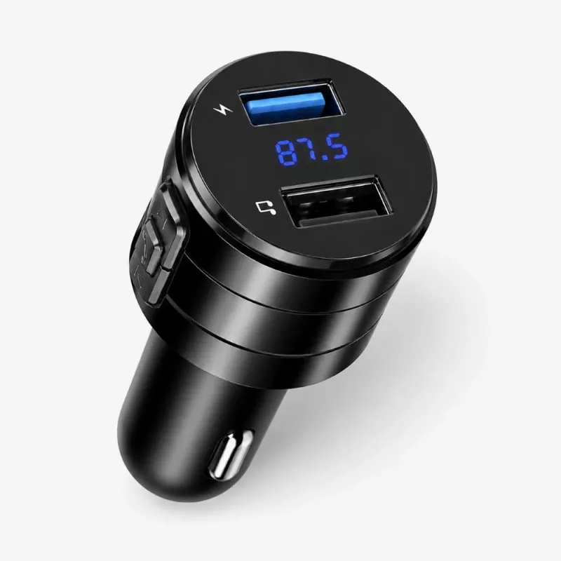 EXTRALINK Bluetooth FM vysielač s 2x USB nabíjačkou, handsfree, čierna