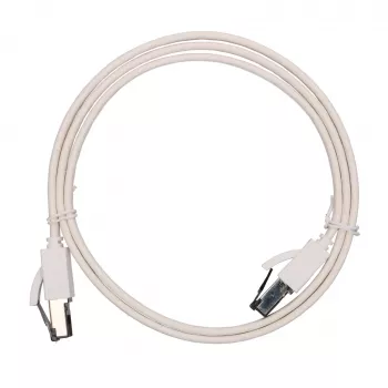EXTRALINK Cat.8 U/FTP plochý kábel Ethernet patch kábel 1m 40G biely