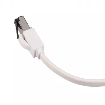 EXTRALINK Cat.8 U/FTP plochý patch kábel 5m 40Gbps biely
