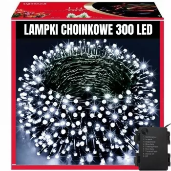 EXTRALINK vianočné osvetlenie 300 LED vonkajšie vnútorné studená biela 21,7m