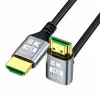 EXTRALINK HDMI 2.1 8K HDR 2M kábel s uhlom nahor čierna