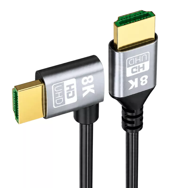 EXTRALINK HDMI 2.1 8K HDR 2M kábel s ľavým uhlom