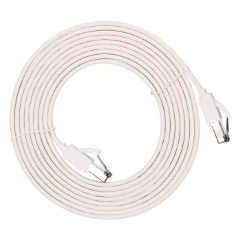EXTRALINK LAN patch kábel Cat.8 U/FTP 2m 40G plochý, tienený, fóliou tienené páry, meď, biela