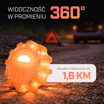 Extralink Smartlife LED výstražné svetlo, USB-C, jantárová, IP67
