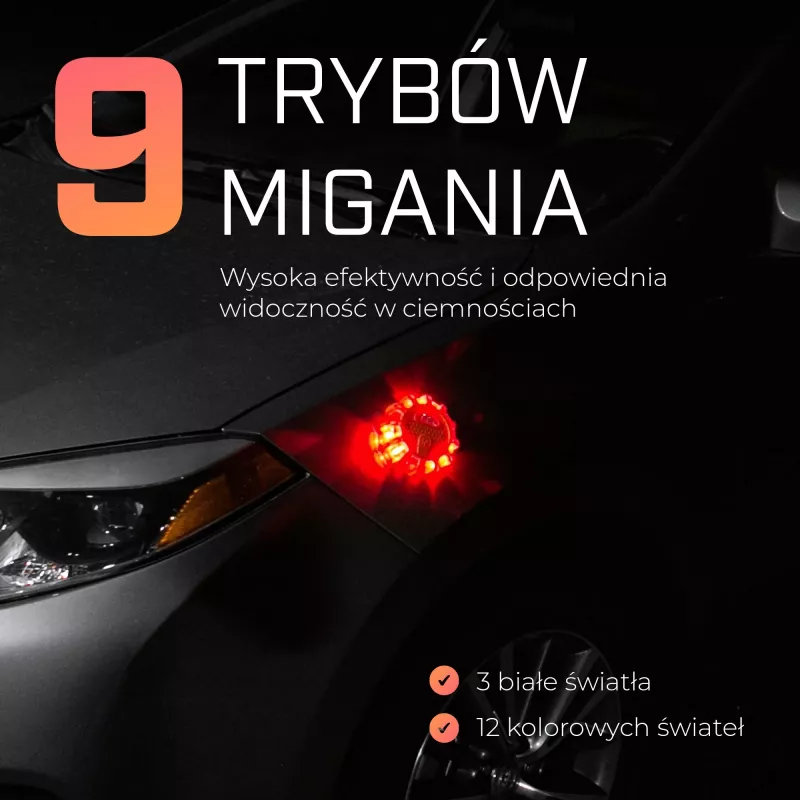 Extralink Smartlife LED výstražné svetlo, USB-C, jantárové, IP67