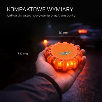 Extralink Smartlife LED výstražné svetlo, USB-C, jantárová, IP67