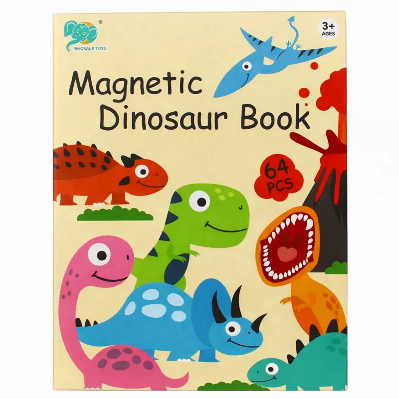 EXTRALINK TOYS magnetická puzzle knižka 64 dielikov dinosaury