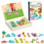 EXTRALINK TOYS magnetická puzzle knižka 64 dielikov dinosaury
