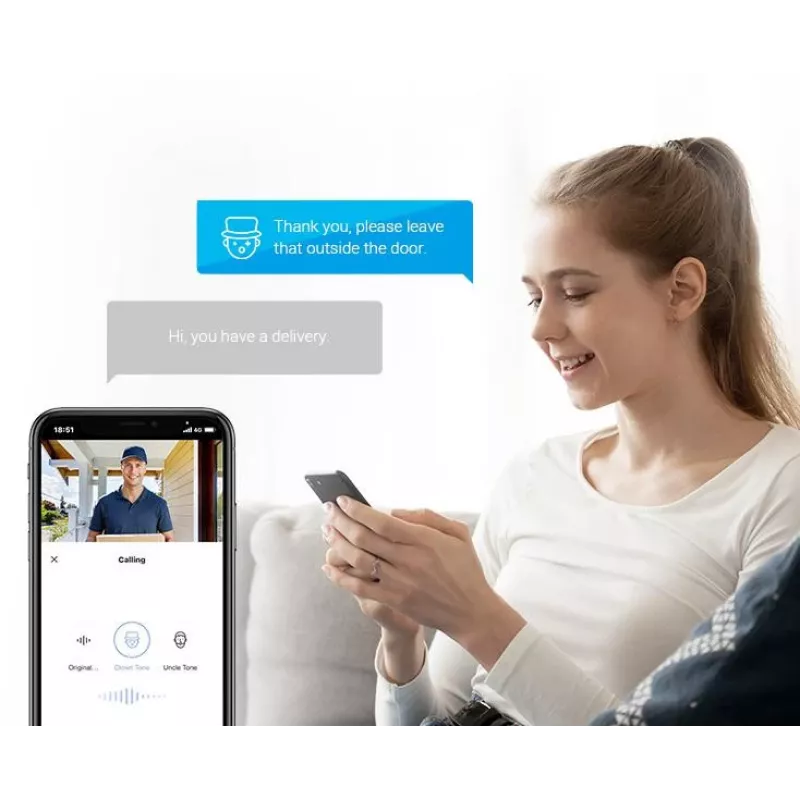 Ezviz CS-CP4 2MP Wi-Fi digitálny kukátko s 4,3-palcovým displejom, strieborný