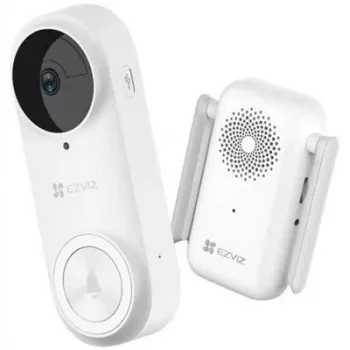 EZVIZ CSDB25MP sada batériového videovrátnika s bezdrôtovým zvončekom, rozlíšenie 2K+, zorné pole 176°, IP65, batéria 5200 mAh, microSD do 256GB, kompatibilné s Alexa/Google