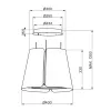 Faber Beat Titanium Matt F45 nástenný digestor, 45 cm, 630 m³/h, LED