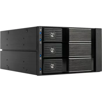 Fantec BP-SA2131 3-bay SAS/SATA backplane modul pre 5,25-palcovú šachtu - Trayless Hot-Swap, 70mm ventilátor, čierny hliník 2185