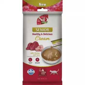 FARMINA N&D Quinoa Cat Senior Cream s kuracím mäsom a tuniakom 60g