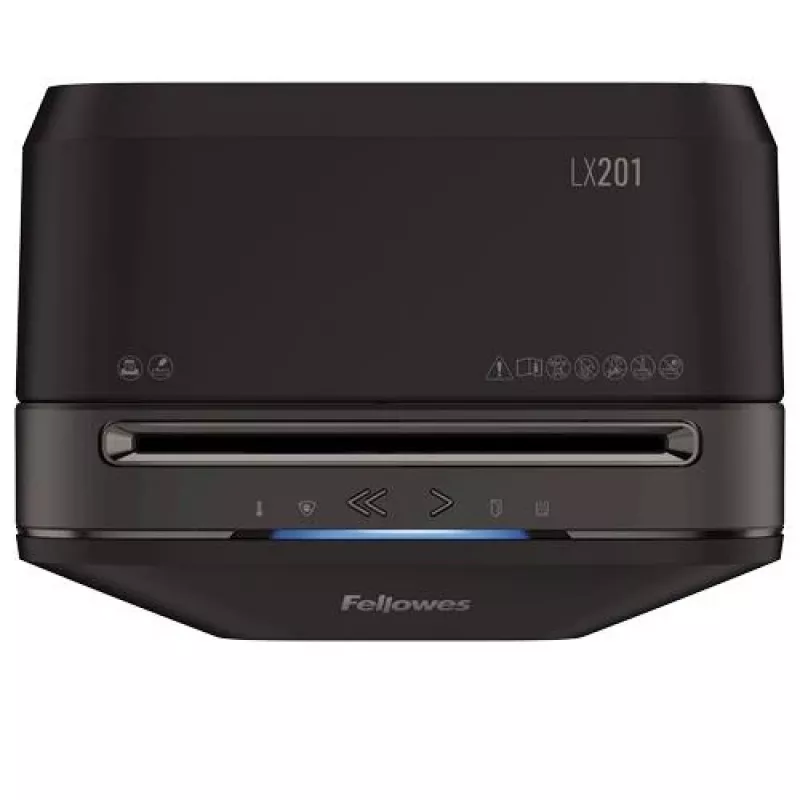 Fellowes Powershred LX201 Micro-Cut skartovačka, čierna, 10 listov, P-5 bezpečnosť, 22L nádoba
