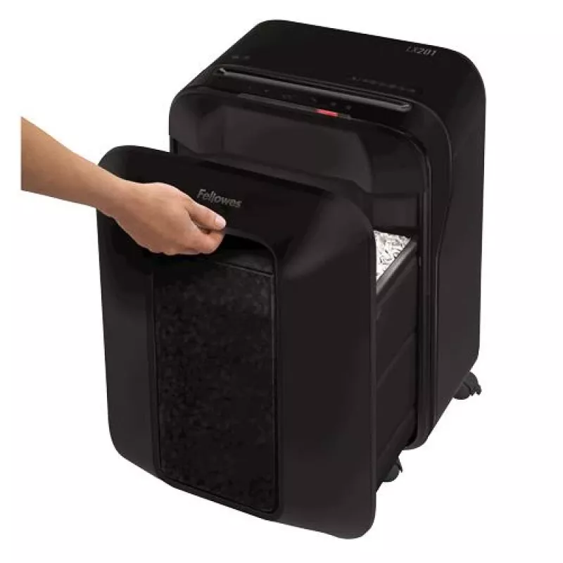 Fellowes Powershred LX201 Micro-Cut skartovačka, čierna, 10 listov, P-5 bezpečnosť, 22L nádoba