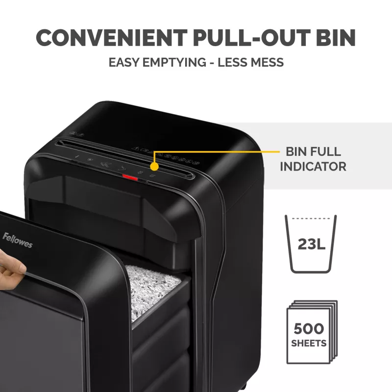 Fellowes Powershred LX210 Micro-Cut skartovačka, 15 listov, 23 litrov, čierna