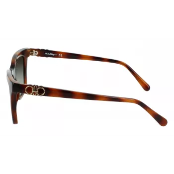 Ferragamo SF1027S-214 dámske slnečné okuliare Havana acetát hranaté hnedý gradient 55 mm