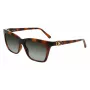 Ferragamo SF1027S-214 dámske slnečné okuliare Havana acetát hranaté hnedý gradient 55 mm
