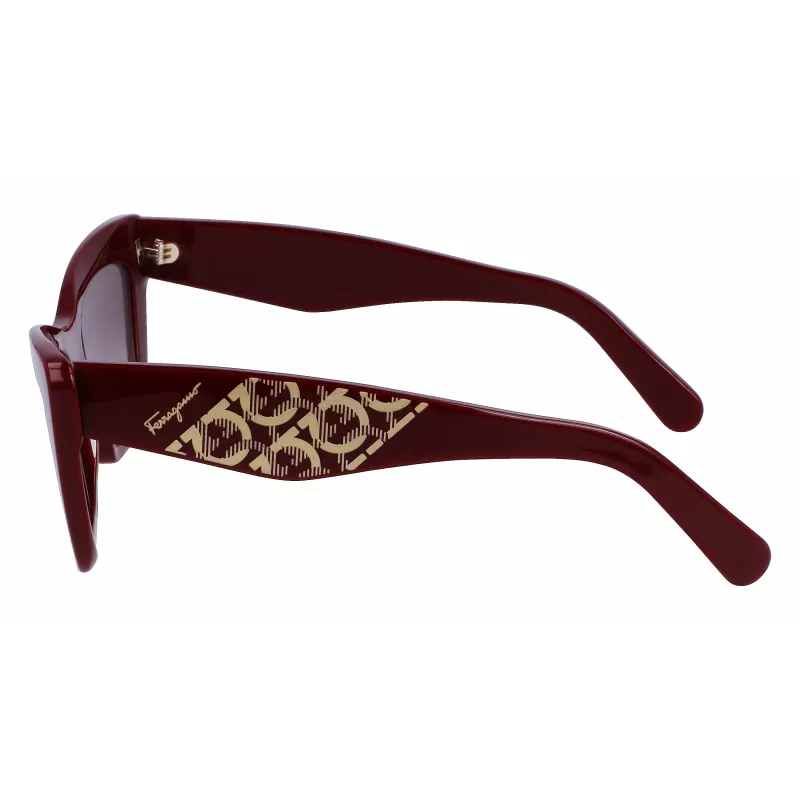 FERRAGAMO SF1081SE-603 dámske Cat-Eye slnečné okuliare burgundská červená hnedý gradient 55 mm