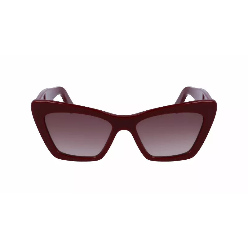 FERRAGAMO SF1081SE-603 dámske Cat-Eye slnečné okuliare burgundská červená hnedý gradient 55 mm
