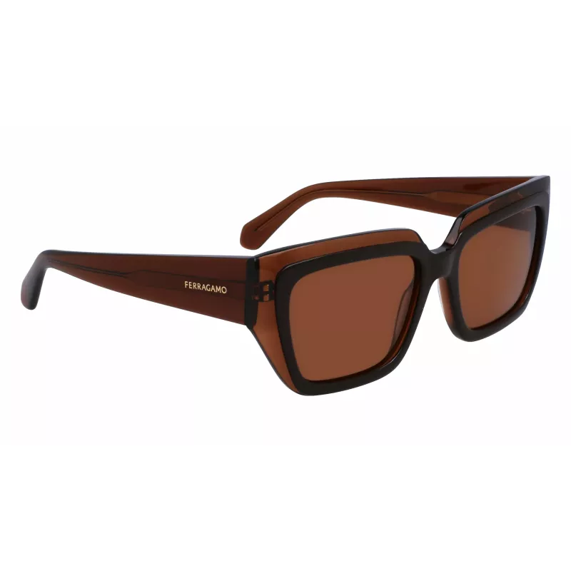 FERRAGAMO SF2002S-233 dámske slnečné okuliare Havana acetát hnedé gradientové 55/18/140 mm