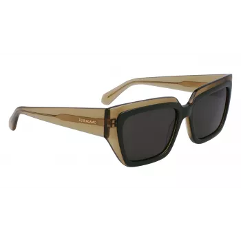 FERRAGAMO SF2002S-327 dámske slnečné okuliare Havana acetát hnedý gradient 55mm