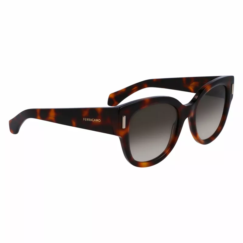 FERRAGAMO SF2007S-240 dámske cat-eye slnečné okuliare Havana hnedý gradient 51 mm